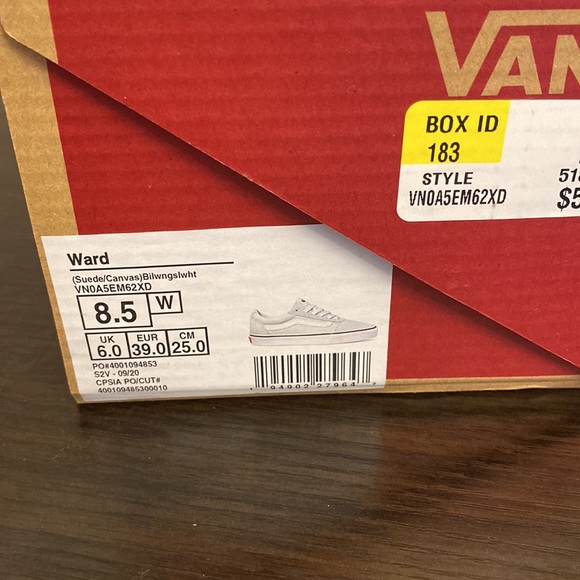 Vans womens shoes size 8.5 white new in box - Picture 2 of 2